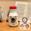 Nueva taza térmica de acero inoxidable 316, con un diseño creativo y artístico, perfecta para estudiantes, con un estilo de taza de leche portátil, lindo y adorable.