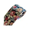 Gravata de Algodão Estampada Moderna para Homens e Mulheres 6cm Tendência Amarrada à Mão Padrinhos e Noivo Casamento Gravata Estreita Formal Estilo Britânico