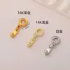 Direto do fabricante: Conectores de extremidade de colar e pulseira banhados a ouro 18k com retenção de cor, materiais para acessórios de joias DIY, fechos de pressão