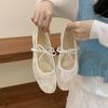 Zapatos de Noche Franceses de Estilo Hada para Mujer Zapatos 2025 Nuevo Primavera Malla Transpirable Punta Cuadrada Zapatos Mary Jane