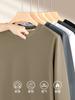 Sudadera Térmica de Terciopelo de Zorro Plateado Pesado para Hombre Otoño e Invierno Terciopelo Grueso Holgada Cuello Redondo Color Puro Camiseta Base Top