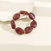 Pulsera Irregular Ovalada Retro Europea y Americana Transfronteriza, Pulsera de Moda Exagerada Personalizada de Nicho de Alto Nivel con Temperamento para Mujer
