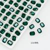 Cristal Dongzhou 8*6 Rectangular Octagonal Diamante Destello Cristal K9 de Alta Calidad Accesorios para Joyería Collar Bolsa Decoración para Uñas