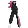 Tesoura para nail art com plataforma giratória, multifuncional, ajustável, francesa, para aparar unhas, ferramenta redonda para nail art, em forma de U