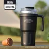 Copo de Gelo de Grande Capacidade com Alça Sitarayuri Copo Simples com Canudo Copo de Carro Portátil de Aço Inoxidável