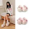 Pantuflas de algodón Hello Kitty populares y auténticas de Xiaohongshu, perfectas para uso en interiores en invierno, con suelas gruesas y forro de felpa, adecuadas para estudiantes
