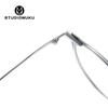 STUDIOMUKU Madera Gafas Frescas Montura Redonda Ovalada Montura Diseño Único Montura Artística Gafas
