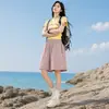 Pantalones Cortos Deportivos de Secado Rápido con Cremallera de Marca de Moda de Calle para Hombres y Mujeres, Otoño Delgados Versátiles Frescos Talla Grande Casual de Cinco Puntos