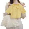Conjunto de Verano para Niñas 2026 Nuevo Estilo Princesa Conjunto de Dos Piezas Falda Plisada de Manga Corta de Punto para Niñas