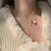 Collar de Mariposa Niñas Verano Lujo Ligero Ins Diseño Nicho Perla de Alta Gama Dulce Cadena Clavícula Collar Celebridad de Internet