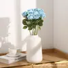 Rosa Individual Real Decoración de Mesa para Sala de Estar Flor Artificial Flor Falsa Flor de Seda Adornos de Plástico Arreglo Floral Decoración con Flores Secas