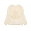 Ropa de Mujer Transfronteriza Verano 2026 Estilo Europeo y Americano Moda Francesa Camisa de Manga Larga Decorativa en Capas de Encaje con Cuello en V para Mujer B22617