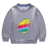 Ropa para Niños Nueva de Comercio Exterior Transfronterizo Primavera y Otoño 2023 Suéter de Cuello Redondo Chaqueta de Algodón de Manga Larga para Niños y Niñas