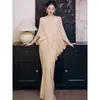 Conjunto estilo sal, maduro y elegante, ropa de mujer estilo Zen, conjunto de vestido francés suave, algodón de ramio