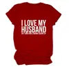 AMO A MI ESPOSO PERO Amazon wish sitio independiente playera casual simple de mujer cuello redondo manga corta