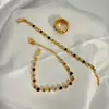 Pulsera de Zirconia Colorida para Mujer, Galvanizado en Oro Real, Lujo Ligero, Nicho, Gama Alta, Moderna, Versátil, Pulsera de Temperamento, Pulsera