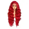 Peluca Frontal con Encaje Nuevo Cabello Rojo Largo Rizado Set de Cabello con Encaje Ondulado Grande Venta Caliente en AliExpress en stock Cabello