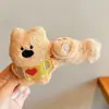 Presilha de bico de pato marrom de cachorro coreano, presilha elegante para coque torcido, presilha de cabelo volumizadora para a parte de trás da cabeça, acessório de cabelo de alta qualidade