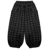 Pantalones de forro polar para niño, nuevo estilo de invierno, pantalones cónicos de una pieza de forro polar a cuadros estilo coreano para niños y bebés, al por mayor S225