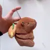 Celebridad de internet lindo capibara capibara colgante peluche juguete muñeca bolsa colgante llavero Muñeca Muñeca