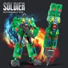 Juguete de Deformación Bolígrafo Robot Modelo Niño Guerrero Optimus Mecha Pupilo Regalo Papelería Bolígrafo de Deformación Mecha