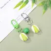 Lindo Llavero Colgante de Resina de Pistacho Llavero de Cuentas DIY Llavero Creativo de Frutos Secos Accesorio para Llavero de Coche
