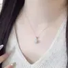 Bolsa de la Suerte Collar de Acero de Titanio Exquisita Cadena para Clavícula Nicho Lujo Ligero Gama Alta Colgante Joyería de Moda Tendencia Cadena para el Cuello al por Mayor
