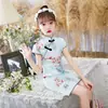 Cheongsam para Niñas Vestido de Verano Estilo Chino Hanfu Vestido Estilo Occidental Vestido de Princesa Estilo Retro para Bebé