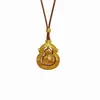 Collar de Cuerda Trenzada de Calabaza de la Suerte en Plata S925 Nuevo Estilo Chino Tendencia Nacional Colgante de Calabaza Giratorio Cadena para Clavícula Cadena para Suéter