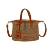 Bolsa de Palha Tecida Versátil de Verão para Mulheres 2024 Nova Bolsa Tote de Ombro de Grande Capacidade Bolsa de Praia Tecida para Férias na Beira-Mar