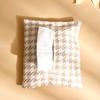 Saco de tecido fábrica atacado saco de tecido de poliéster Houndstooth caixa de tecido removível personalizado saco de tecido doméstico
