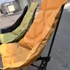 Silla lunar plegable acolchada de tres velocidades, otoño e invierno, exterior, multi-velocidad ajustable, respaldo alto engrosado, silla lunar para camping, picnic