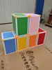 Podio Telescópico Móvil de Madera Maciza para Escuela PE con Ruedas Soporte para Coro Almacenamiento Rotomoldeo Combinación de Tres Lados Cajón Taburete de Música