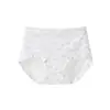 Bragas de Algodón de Fibra Larga 10A Antibacteriano con Estampado Floral de Doble Capa en la Cintura Media para Mujer