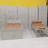 Cama de Aço Madeira Simples Camada Única Estrutura de Ferro Cama Canteiro de Obras Escritório Dormitório de Estudantes Apartamento Tábua Dura Cama de Solteiro de Ferro