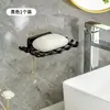 Nueva jabonera para dormitorio de estudiante, montada en la pared, no requiere taladro, soporte adhesivo para jabón para baño, jabonera con drenaje