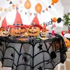 Estilo de Comercio Exterior Europeo y Americano Combinación de Encaje Negro Camino de Mesa de Halloween Mantel de Telaraña de Halloween Tela Decorativa para el Festival de Fantasmas