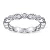 Anillo Europeo y Americano Transfronterizo de Plata S925 para Mujer Anillo de Fila de Plata de Ley Anillo de Plata de Fila para Mujer Diamante de Fila Grande Circonita