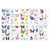 Pegatinas de Tatuaje de Mariposa Acuarela de Gama Alta Transfronterizas Pegatinas Coloridas para la Cara Pegatinas de Tatuaje Temporal Pintadas para Fiesta