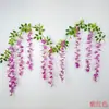 Decoração de Trepadeira Artificial de Flores de Glicínia, Planta de Cordão de Trepadeira Artificial de Plástico para Cobrir Tubos de Ar Condicionado