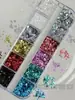 12 Rejillas Mini Corazones Lentejuelas Decoraciones para Uñas Celebridad de Internet Artículo Popular Corazones Pequeños Ultradelgados Decoraciones de Uñas para Año Nuevo Navidad