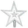 Decoração de topo de árvore de Natal estrela vermelha de topo de árvore estrela dourada de cinco pontas decoração de Natal plana cinco estrelas 10CM 15CM 20CM