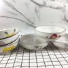 Tazón electrónico de cerámica creativo de 9 pulgadas, venta al por mayor de fábrica, serie de porcelana para hotel, cuenco grande para sopa de hotel, puesto de cerámica en tienda de dos dólares