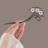 Acessórios de Cabelo Hanfu Estilo Antigo, Grampos de Cabelo Versáteis de Liga Metálica com Franjas Retrô, Enfeites para Coques, Grampos de Cabelo Estilo Chinês Novo para Atacado