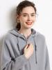 Cárdigan de Cachemir con Capucha y Doble Cremallera de Tejido de Aire 2025 Otoño e Invierno Nueva Camisa Base para Mujer Estilo Suave Chaqueta Holgada