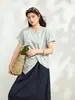 Top de Verano ALINDM para Mujer Tallas Grandes con Mangas Cortas Volantes, Tacto de Alta Gama 100 kg Diseño Coreano Camiseta de Manga Corta