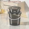 Jia Dongli Cubeta Transparente Gruesa para Almacenamiento de Agua Cubeta Portátil para Lavandería Baño Dormitorio de Estudiantes Cubeta Redonda Grande Cubeta Doméstica Lavabo con Tapa