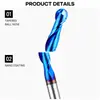 Fresa de bola cónica de doble filo, fresa de carburo sólido para carpintería, fresa cónica para ranurar, máquina de recorte CNC 3D, herramienta de máquina de grabado