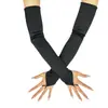 Guantes Largos de Satén sin Dedos para Mascarada de Halloween, Mangas para Vestido de Novia Wai Ni Jun para Mujer