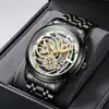 Reloj de Hombre Kasrluo de Lujo Calado, Resistente al Agua, Luminoso, Reloj de Cuarzo Casual de Moda, Artículo Caliente de Comercio Exterior para Transmisión en Vivo